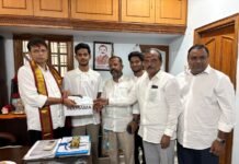 మంత్రి దుద్దిళ్ల శ్రీధర్ బాబును తన నివాసానికి ఆహ్వానించిన డీసీసీ అధ్యక్షులు ఇనగాల వెంకట్రామ్ రెడ్డి….