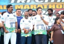 –ట్రై సిటీస్ హాఫ్ మారథాన్–2026 రెండో ఎడిషన్ను ప్రారంభించిన మంత్రి దుద్దిళ్ల శ్రీధర్ బాబు….