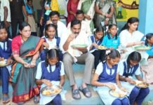 –ప్రభుత్వ పాఠశాలలో అల్పాహార కార్యక్రమం ప్రారంభం… –విద్యార్థుల ఆరోగ్యం, విద్యాభ్యాసానికి ప్రభుత్వం అధిక ప్రాధాన్యత — ఎమ్మెల్యే కేఆర్ నాగరాజు …