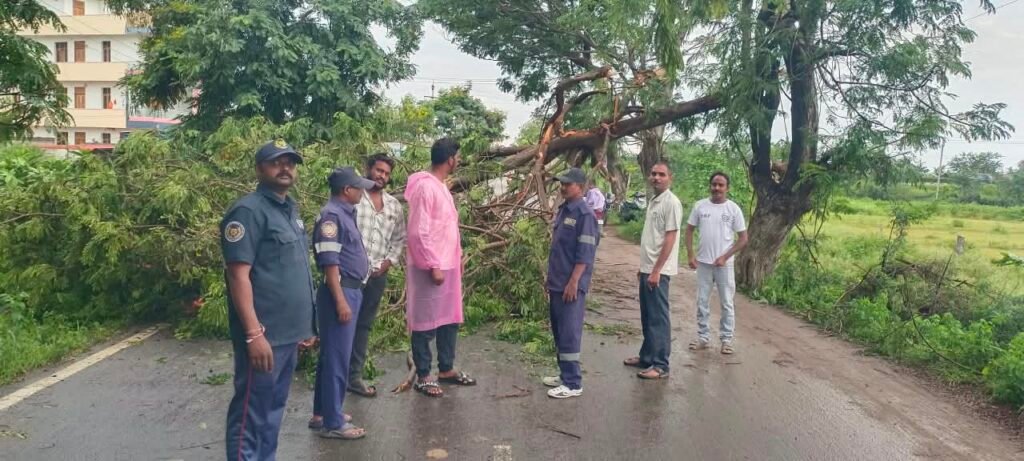 *భారీ వర్షాలు.. అప్రమత్తమైన బల్దియా డీఆర్‌ఎఫ్‌— –విరిగిపడిన చెట్లను తొలగించి రహదారులపై రాకపోకలు పునరుద్ధరణ..